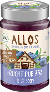 Fruchtaufstrich Heidelbeere Frucht Pur 75% ALLOS