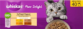Nassfutter Katze Pure Delight Geflügel-Ragout Mega Pack Whiskas