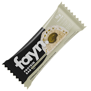 Proteinriegel White Chocolate Pistachio fayn.