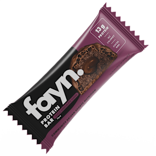 Proteinriegel Triple Chocolate Fudge fayn.