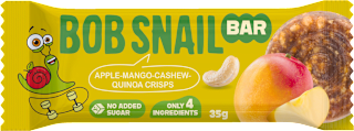 ovocná tyčinka jablko–mango s kešu a quinoou Bob Snail