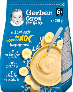 Cereal mléčná kaše banánová na dobrou noc, 6m+ Gerber Cereal