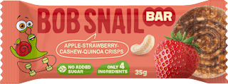 ovocná tyčinka jablko-jahoda s kešu a quinoou Bob Snail