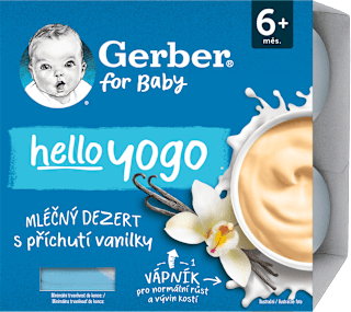 hello yogo mléčný dezert s příchutí vanilky 4x100g Gerber