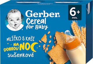 cereal mlíčko s kaší na dobrou noc sušenkové 2x200ml Gerber Cereal