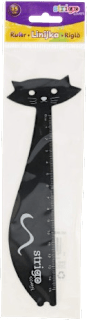 Riglă plastic Pisică 15 cm
 Strigo