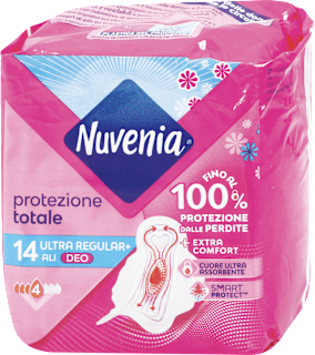 Assorbenti freschezza e protezione ultra+ con ali Nuvenia