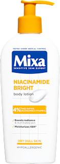 Лосион за тяло за суха кожа без блясък Niacinamide Bright Mixa