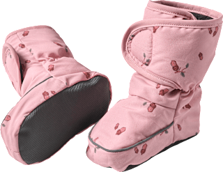 Thermoschuhe mit floralem Muster, rosa, 6-12 Monate PUSBLU