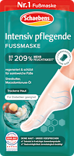Fußmaske Socken intensive Pflege mit Sheabutter & Macadamia (1 Paar) Schaebens