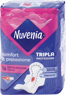 AssorbentI comfort e protezione  sottile+ con ali Nuvenia