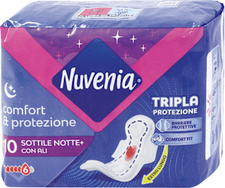  Assorbenti comfort e protezione sottile goodnight+ con ali Nuvenia