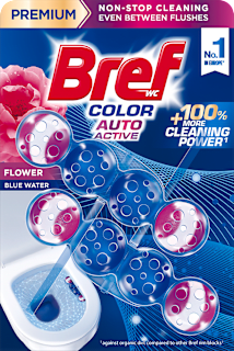 WC blok Color Auto Active s vůní Flower/Blue Water Bref