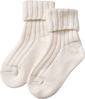 Socken mit Bio-Wolle, weiß, Gr. 29/31 ALANA