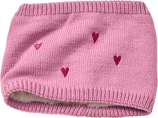 Loop Schal mit Herz-Muster, rosa PUSBLU