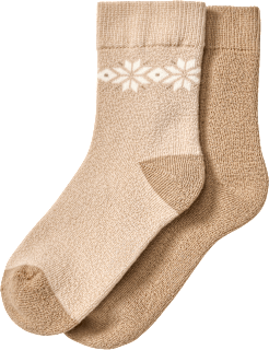 Thermosocken mit Norweger-Muster, beige, Gr. 23/26 ALANA