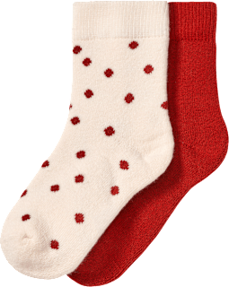 Thermosocken mit Punkte-Muster, rot + weiß, Gr. 23/26 ALANA