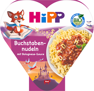 Bio bolognai spagetti betű tésztával, 1 éves kortól HiPP