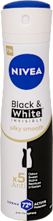 Deo spray Black & White Invisible Silky Smooth NIVEA
