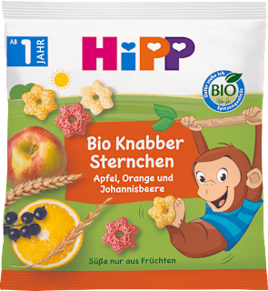 Bio ropogós gyümölcsös csillagok, 1 éves kortól HiPP