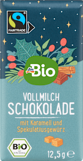 Vollmilch Schokolade mit Karamell und Spekulatiusgewürz, Adventskalender zum Selbstgestalten 2026 dmBio