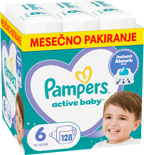 Plenice velikost 6 - mesečno pakiranje (13-18 kg) Pampers active baby
