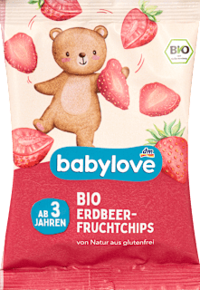 Kindersnack Erdbeer-Fruchtchips ab 3 Jahren babylove
