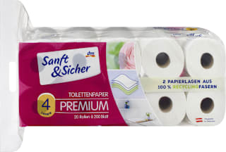 Toilettenpapier Premium 4-lagig Sanft&Sicher