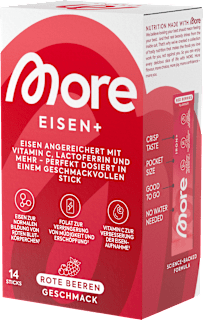 Eisen+ Sticks Rote Beeren Geschmack More Nutrition