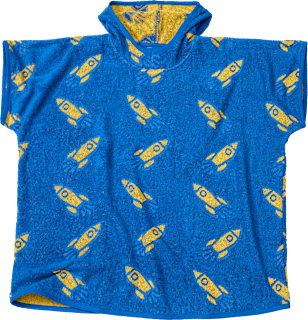 Badeponcho mit Raketen-Muster, blau, Gr. 1
 ALANA