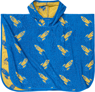 Badeponcho mit Raketen-Muster, blau, Gr. 0
 ALANA