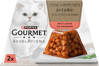 Nassfutter Katze Revelations Feine Häppchen in Gelée mit Lachs Purina Gourmet