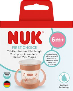 Trinklernbecher First Choice Mini Magic orange, ab 6. Monat, 160 ml NUK