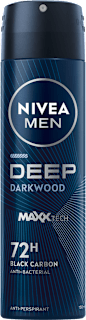 MAXX TECH dezodorans u spreju za muškarce 72H - DEEP DARKWOOD NIVEA MEN