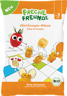Kindersnack Mini Knupser-Mäuse Käse & Tomate ab 1 Jahr Freche Freunde