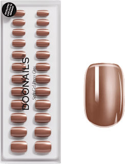 Künstliche Nägel, Soft Gel Press Ons Glazed Chocolate Short Square Doonails