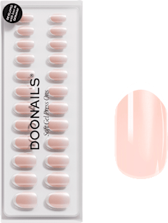 Künstliche Nägel, Soft Gel Press Ons Glazed French Medium Round Doonails