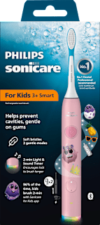 Detská elektrická zubná kefka For Kids 3+ Smart, ružová Philips Sonicare