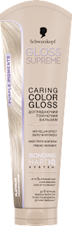 Цветен гланц за коса Caring Color Gloss, платинен Schwarzkopf GLOSS SUPREME