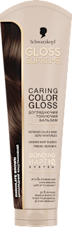 Цветен гланц за коса Caring Color Gloss, шоколадово кафяв Schwarzkopf GLOSS SUPREME