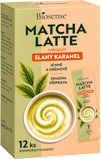 matcha latte s příchutí slaný karamel 12x17 g Biosense