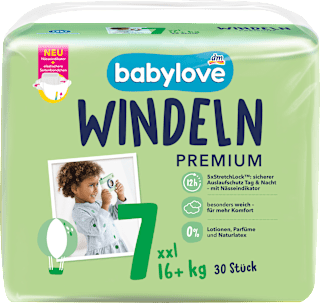 Windeln Premium Gr. 7 XXL (16+ kg) babylove