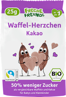 Babysnack Waffel-Herzchen Kakao ab 1 Jahr Freche Freunde