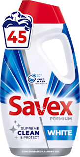 Гел за бяло пране Premium White, 45 пранета Savex
