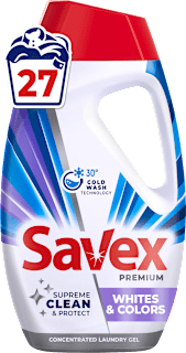 Гел за пране Premium Whites & Colors, 27 пранета Savex