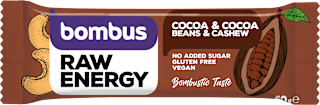 RAW ENERGY tyčinka kakaová bombus
