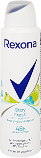Deo Spray Stay Fresh, Blue Poppy & Apple Rexona
