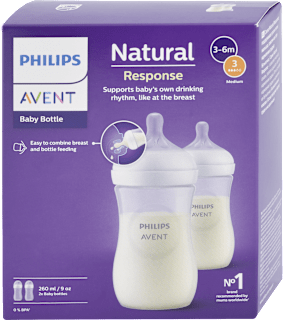 Dojčenská fľaša Natural Response, 260 ml - 3-6m PHILIPS AVENT