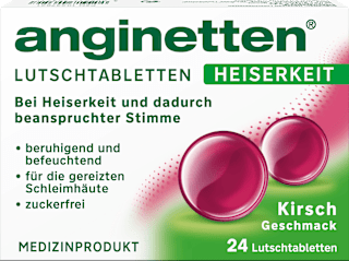 Lutschtabletten Heiserkeit zuckerfrei Kirsche anginetten