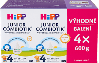 pokračovací mléčná kojenecká výživa 4 Junior Combiotik 24m, 4x600g HiPP